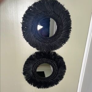 Black Sunburst Mirror Wall Decor